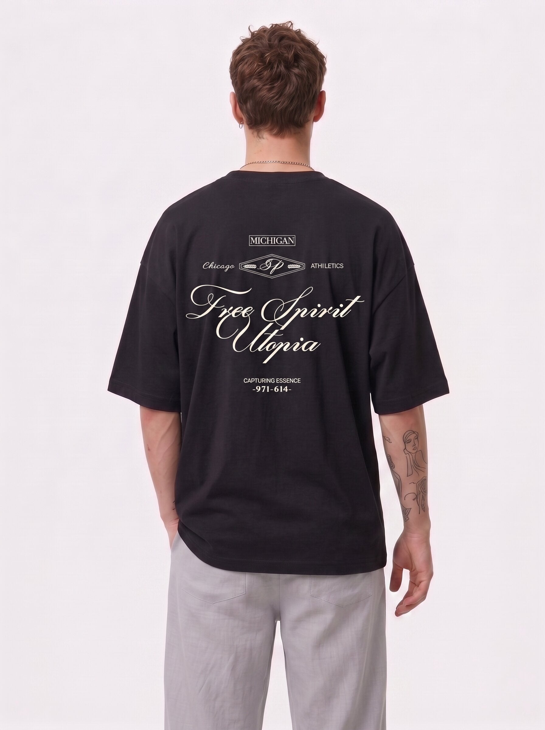 Unisex Black Oversized T-shirt