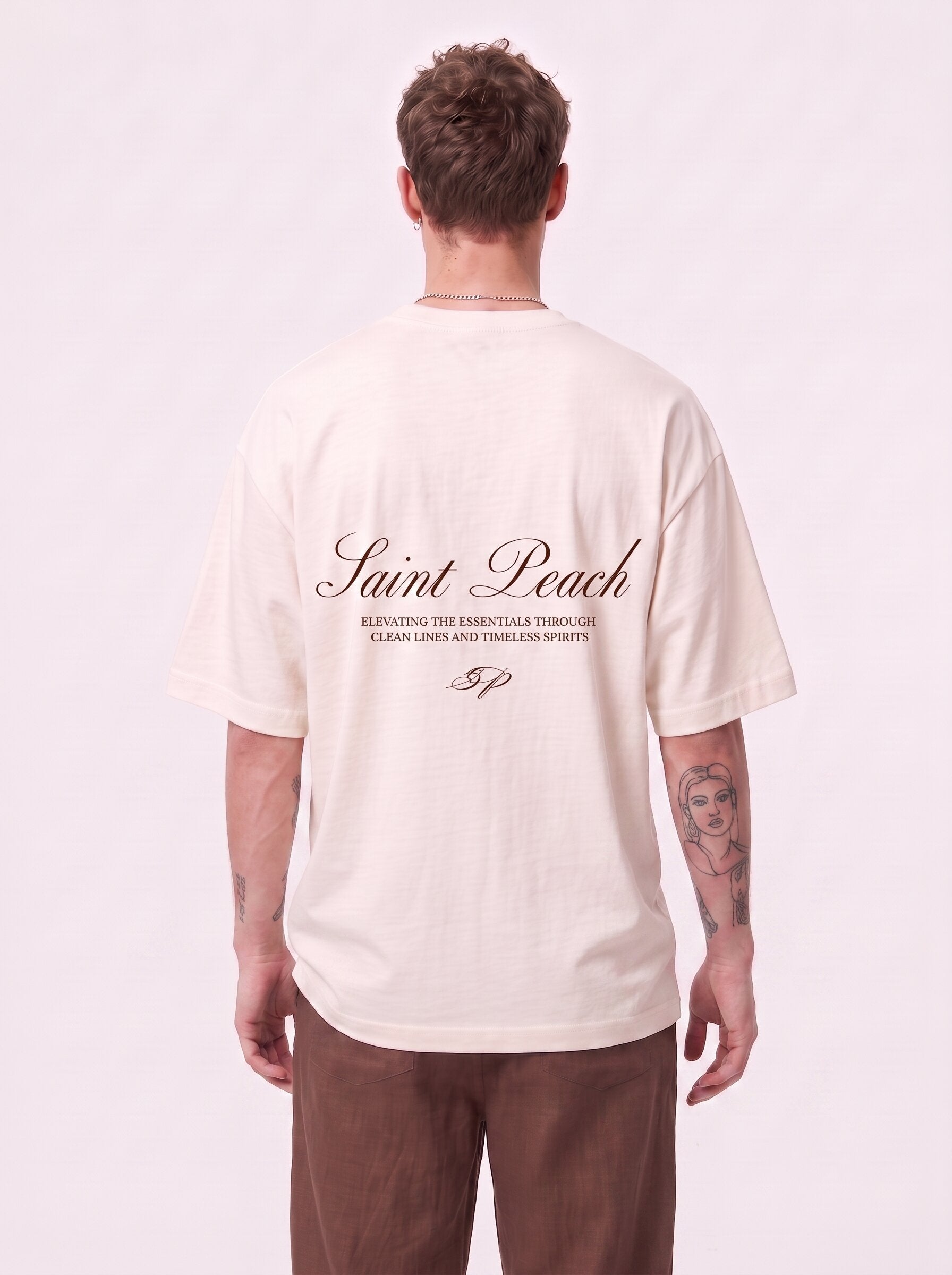 Unisex Cream Oversized T-shirt