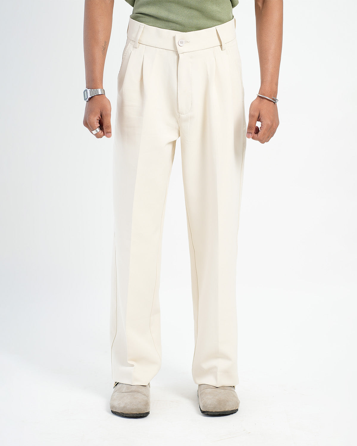 Cream Korean Pant