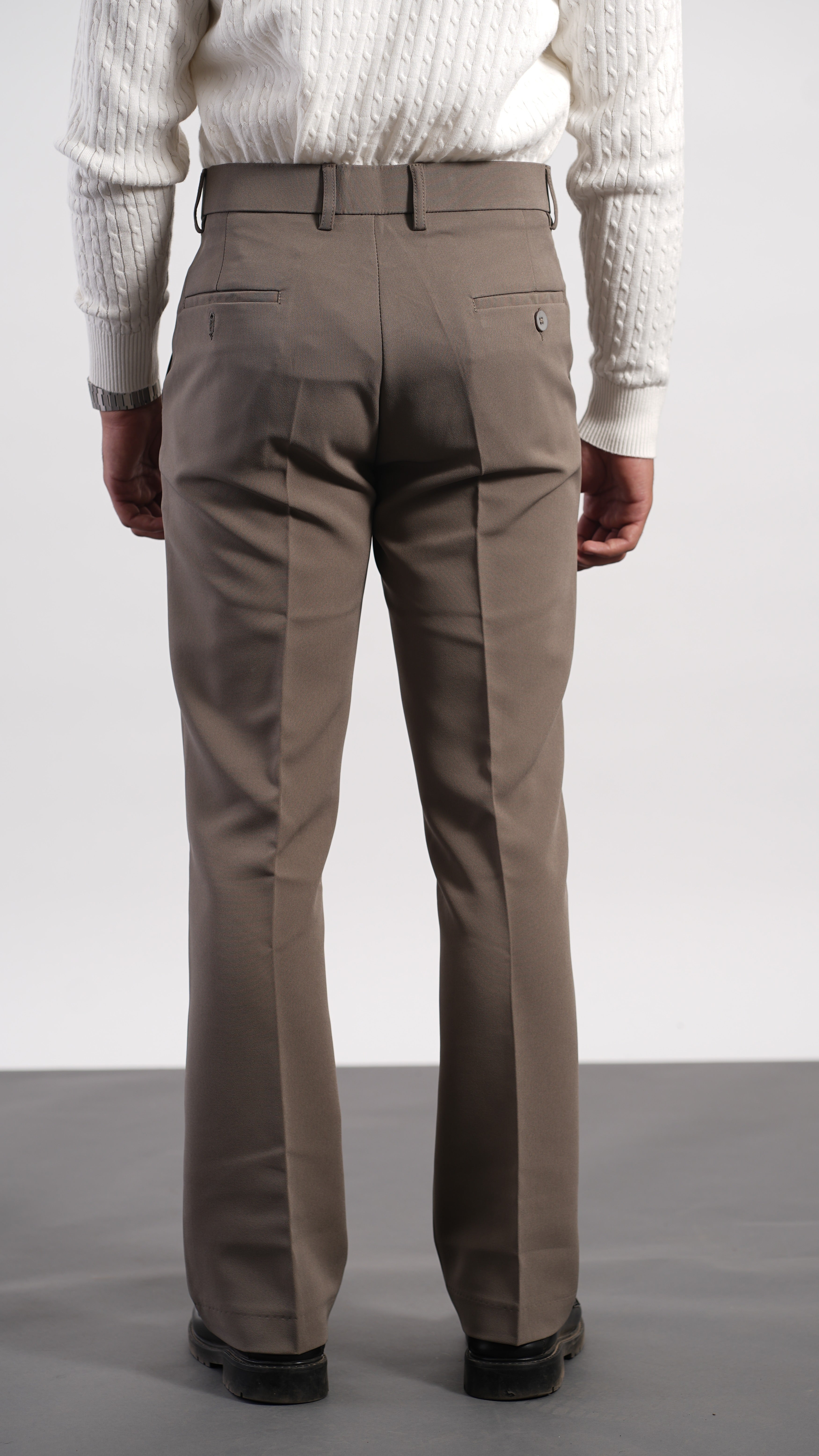 Ivory Bootcut Pants – Premium Stretch Mid-Rise Trousers