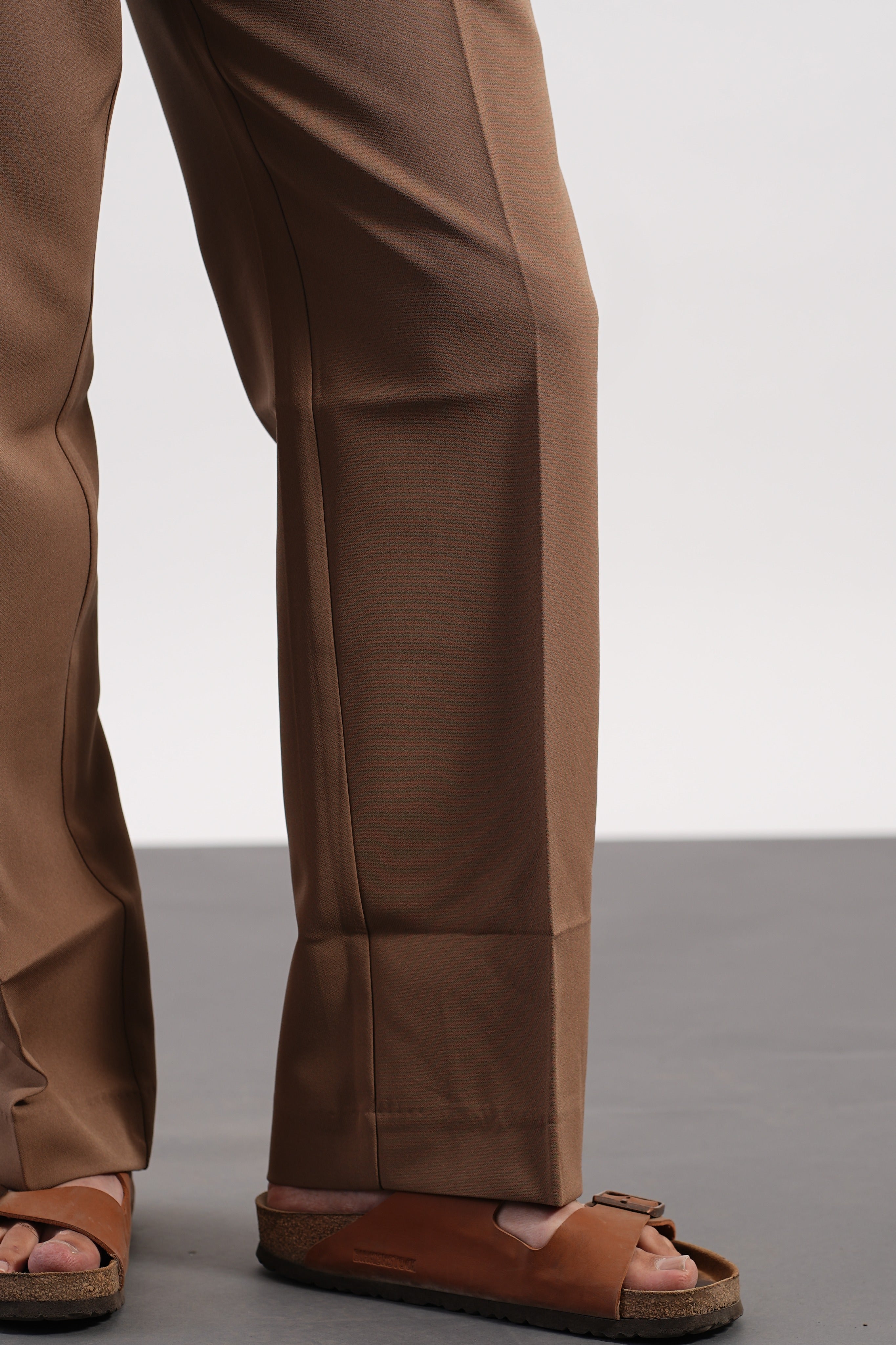 Tan Korean Pants – Premium Tapered Fit Stretch Trousers